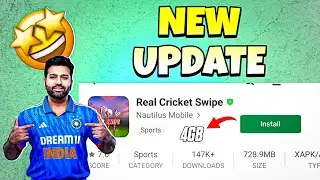 Real Cricket&trade; Swipe New Update🔥| 4GB RAM Phone Users Must Try This 😍! @priyajeetdas2.0