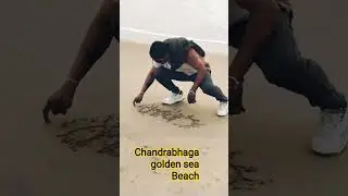 Chandrabhaga golden sea beach near 3km distance Konark sun temple