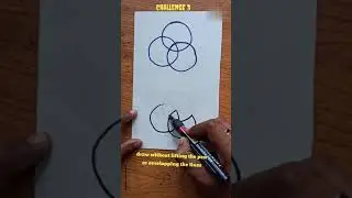 challenge 3#draw without lifting the pen or overlapping the lines#shorts#shivan art's &entertainment