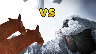Ark Ascended - 2 Dzungariotherium vs Alpha Megapithecus