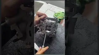 Memperbesar ruang pembakaran pada head sepeda motor #modified #modifikasi #viral