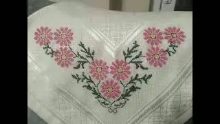 Beautiful Dusuti corner flower design/cross stitch design/Hand embroidery design