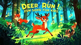 Deer Run, Deer Run! A Fun Animal Song for Kids | Jungle Adventure Music | Fun Music for Kids