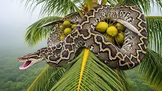 🐍 A Girl Alone Surviving the Forest | Giant Python on a Deserted Island