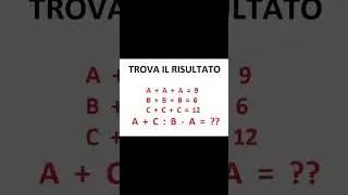 RIESCI A RISOLVERLO? SHORTS #numberpuzzle #puzzle #challenge #games #gioco #giochi #ability  #maths