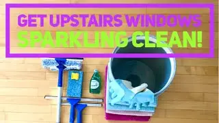 Clean upstairs windows without a ladder + get a cheap and easy streak-free finish on all glass.