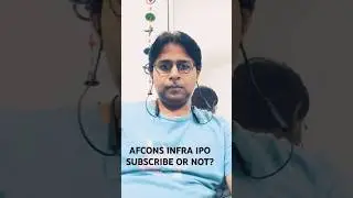 AFCONS INFRA IPO SUBSCRIBE OR NOT! VISIT MY CHANNEL FOR SHORT SIMPLE AND CRISP ANALYSIS.