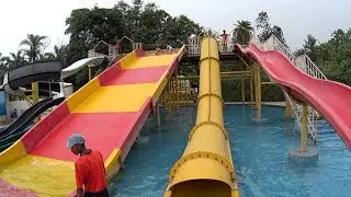 Yellow Tube Water Slide at Aqua Village