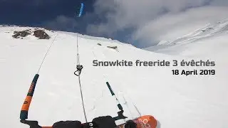Snowkite freeride 3 évêchés - 18April2019