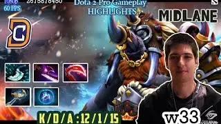 Dota 2 Gameplay - W33 Magnus Best Reverse Polarity - Dota 2 Video Highlights Pro Player
