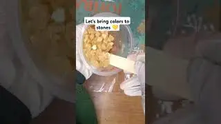 Dye stones for resin art #resin #epoxy #epoxyresin #stones #artist #shortsvideo #gold #dye #crafts