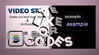 ae like text effect & transition qr codes for videostar!
