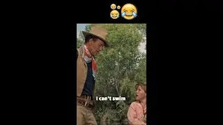 I Can't Swim - How to Swim John Wayne style | From The Movie Hondo 1953