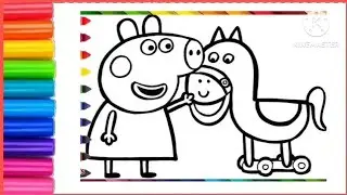 Draw And Color Peppa Pig And The Toothfairy $ Drawings For Kids
