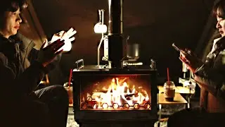 Warm Winter Camping with a Wood Stove | Cozy Shelter in Subzero Cold | Camping Vlog