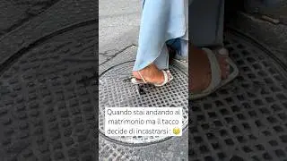 Al #matrimonio piccolo inconveniente con i #tacchi ✨ #reaction #nozze #sposi #outfit #wedding