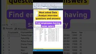 Как найти всех сотрудников с одинаковой зарплатой #shorts #sql #coding #sqlqueries #dataanalytics