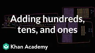 Adding hundreds, tens, and ones | Addition and subtraction within 100 | Early Math | Khan Academy