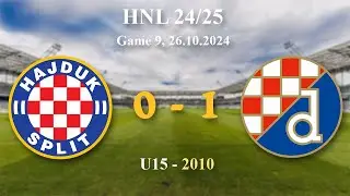 9. 2010 U15  Hajduk 0-1 Dinamo, HNL 24/25, 27.10.2024 #croatiafootball #hnl