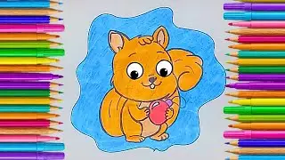 Desenhando e Pintando: O Primeiro Natal do Esquilo Billy🎄🐿️ | Feneco Arts