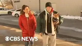 Iowa man braving frigid cold temperatures in car with his dog gets help