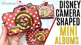 Disney Inspired Sequin Camera Shaped Albums Project Share, Shaker Mini Album, Mickey Mouse Inspired