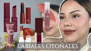 LOS LABIALES MÁS OTOÑALES 🍁 DE MI COLECCIÓN | Swatches y Aplicaciones | Coraline Cardoza 