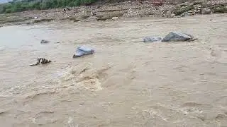 Bagmati at Chovar Gorge 14 Asoj 2081, 2 Days after flood