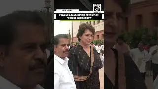 Priyanka Gandhi joins opposition as leaders&rsquo; protest against SIR row outside parliament