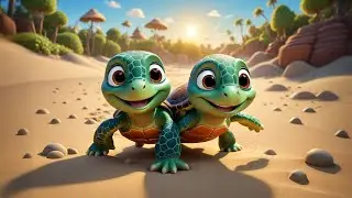 Two Baby Turtles Climb a Hill | Turtle Song for Kids | Counting, Nature & Adventure Rhyme