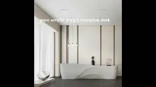 100% pure acrylic solid surface reception desk design #solidsurface #receptiondesk #design #hotbend