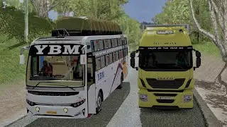 Vega YBM Travels Bus Driving On Narrow Road | Crazy Bus Driver Overtake
