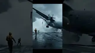The C 2 Greyhound approached at excessive speed, nearly crashing off the aircraft carrier's deck 🚢�