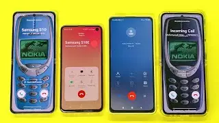 Incoming Call Phone Screensaver Nokia 3310 On Samsung Z Flip3 vs Z Flip5, Galaxy S10 vs Xiaomi Mi9