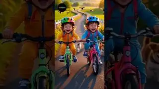Little Brothers Cycling Downhill ASMR 🚲🌞 Giggling & Sunny Ride #youtubeshorts #bike #rides #cycling