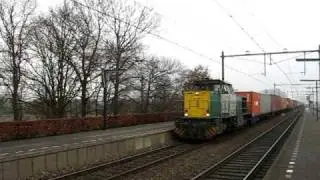 Rail4Chem G1206 Diesel locomotive with Container Train at Horst-Sevenum,the NL