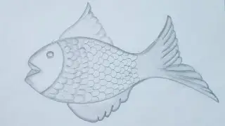मछली का चित्र बनाइए#how to draw a fish very easy step by step banana sikhen simple tarikese fish art