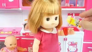 Hello Kitty Kitchen Toys Refrigerator Stove Oven Microwave Children's House   Parenting