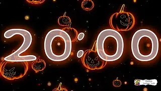 20 Minute Falling Jack-o'-Lantern Timer | Halloween Classroom Countdown (No Ads)