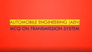 Automobile Transmission System | MCQs For Exam | #students #msbte #engineering
