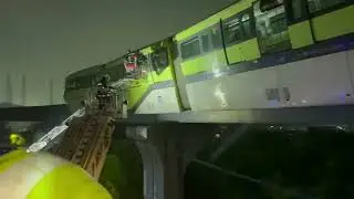 Mumbai monorail station rescue operation at Maisoor Colony Monorail Station on 19 08 2025