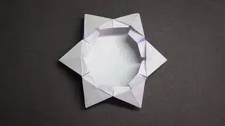 Origami Hexagonal Six-Pointed Star Container - Pure Origami from a Hexagon