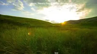 Piano Music & Nature Video: Green Meadow at Sunset (Music: 