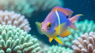 Underwater Relaxation 🐠 Exotic Coral Reef Fish | Gentle Piano & Ocean Ambient Healing