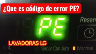 What is PE error code on LG washing machines?