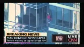 Spider-man aka SpiderDan Goodwin the Skyscraperman scales the Millennium Tower in San Francisco