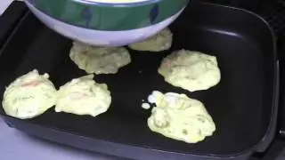 Island Plates- Making our Shrimp, Scallions and Cabbage Pancakes