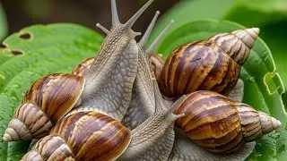 A Snail's Secret Life | Finding Food Under the Moonlight