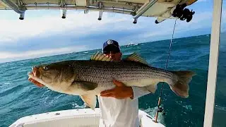 Rough Water Bassin' | Live eel striped bass fishing Rhode Island
