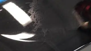 Bird poop etching removal with heat gun